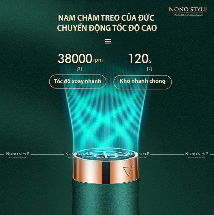 Máy sấy tóc nóng lạnh kèm 3 đầu uốn, Công suất 1200W