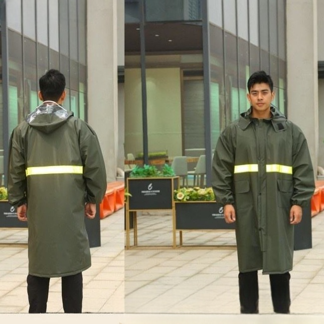 Áo mưa Poncho size 2XL [170-175cm] có nón vải dệt kim