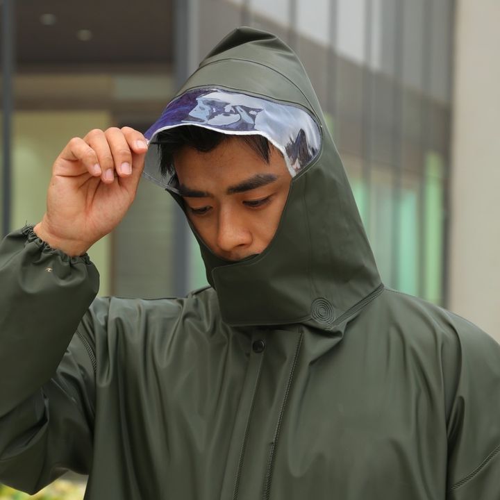 Áo mưa Poncho size 2XL [170-175cm] có nón vải dệt kim