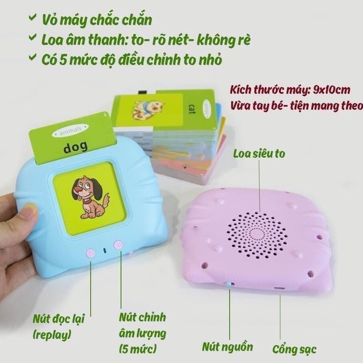 Máy đọc thẻ từ vựng tiếng anh cho bé