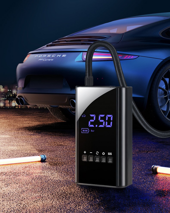 Máy bơm lốp xe di động L3024 sạc USB có đồng hồ áp suất