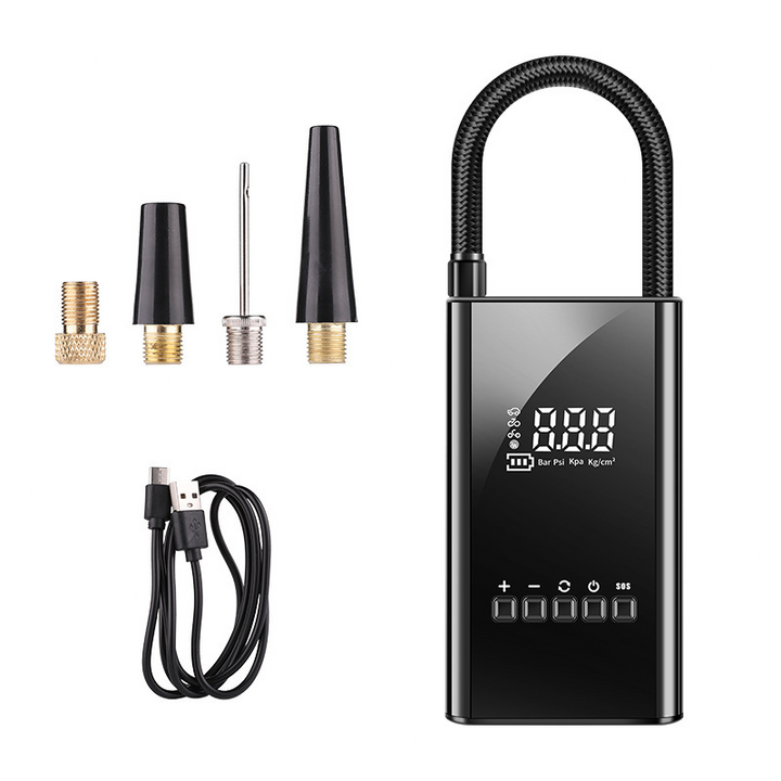Máy bơm lốp xe di động L3024 sạc USB có đồng hồ áp suất
