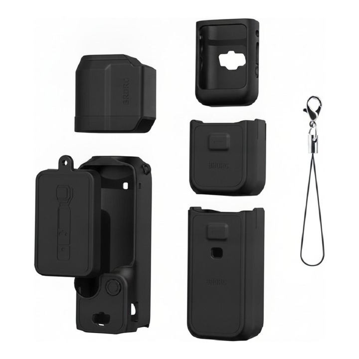 Bộ Vỏ Silicone 7 Món Bảo Vệ DJI Pocket 3 Và Micro - Đen