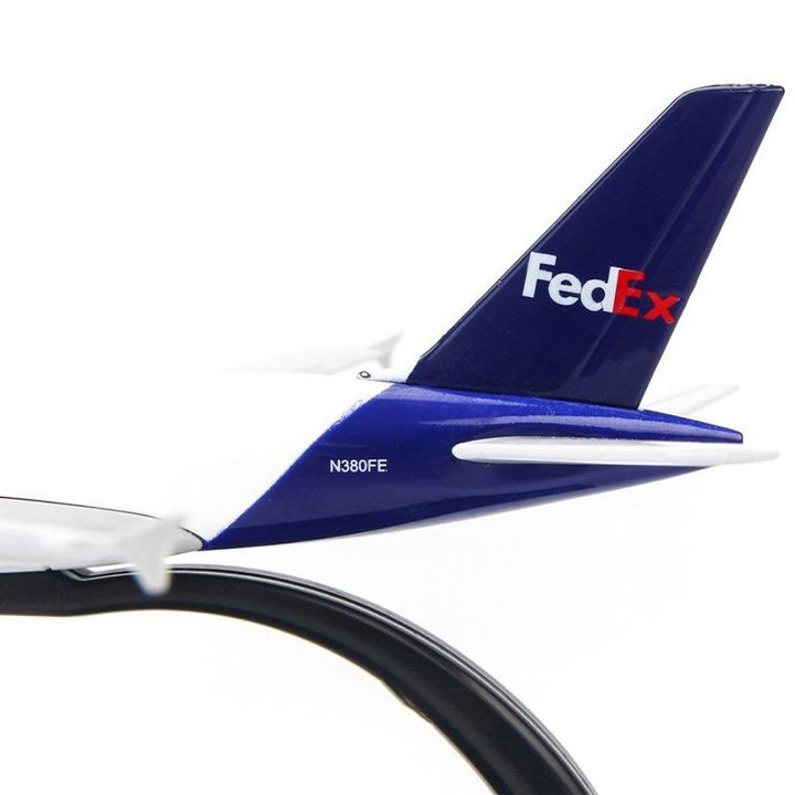 Mô hình Máy bay FedEx Express Airbus A380 16 cm Everfly