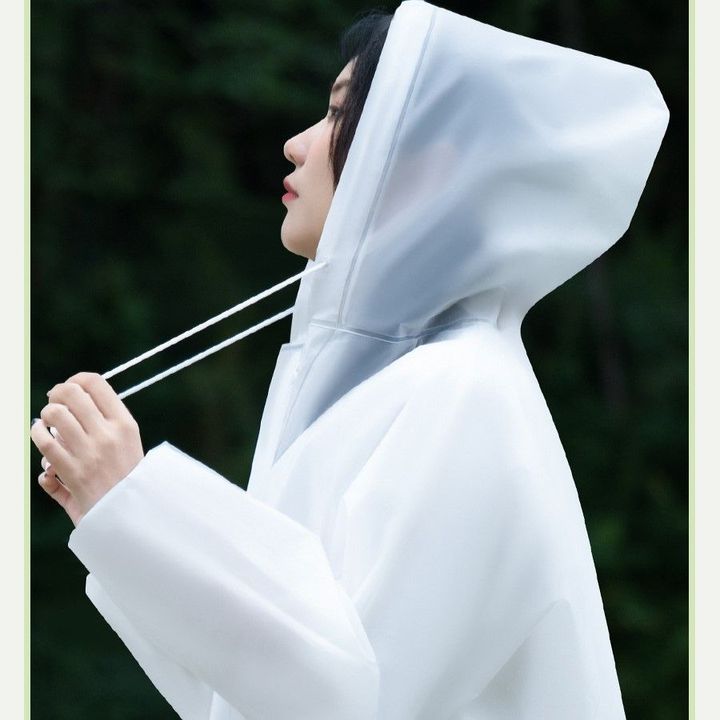 Áo mưa 1 mảnh du lịch tiện lợi nhựa EVA dày dặn dùng nhiều lần cho chiều cao từ 150-188 cm