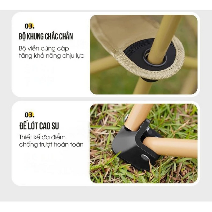 Ghế gấp du lịch đa năng kèm túi tiện lợi cho câu cá & dã ngoại