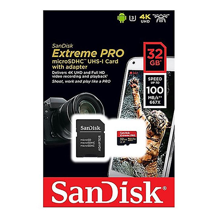 Thẻ nhớ Micro SDHC Extreme Pro 32GB Chính Hãng