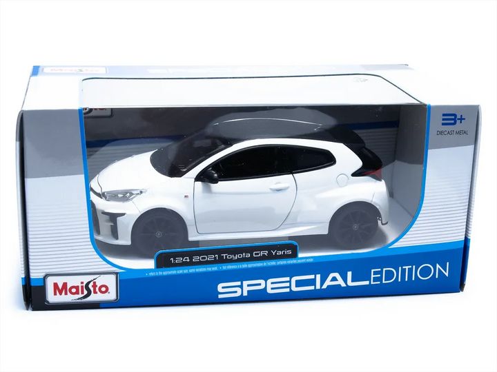 Mô hình xe TOYOTA GR YARIS 2021 màu trắng 1:24 MAISTO