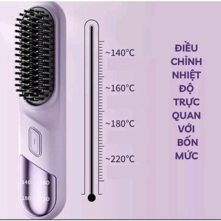 Lược Ion âm chải thẳng tóc giảm xơ rối