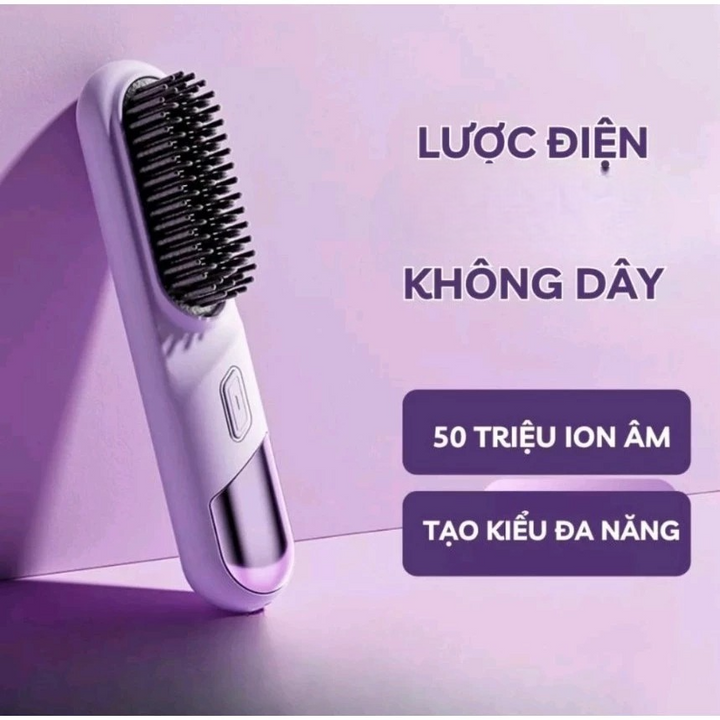 Lược Ion âm chải thẳng tóc giảm xơ rối