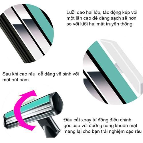 Combo dao cạo râu kèm 36 lưỡi